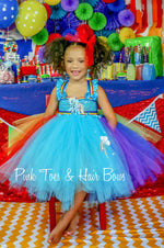 Load image into Gallery viewer, Rainbow Dash Dress- Rainbow Dash Tutu Dress- My little pony tutu- My little pony Birthday Dress
