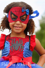 Load image into Gallery viewer, Spider man dress-Spider girl costume- spider girl dress- spider man tutu dress
