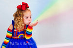 Load image into Gallery viewer, Rainbow Brite Tutu dress- Rainbow Brite  tulle dress- Rainbow Brite dress- Rainbow Brite costume
