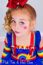 Load image into Gallery viewer, Rainbow Brite Tutu dress- Rainbow Brite  tulle dress- Rainbow Brite dress- Rainbow Brite costume
