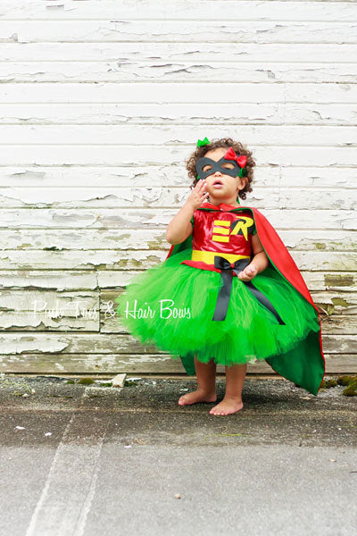 Tutu Robi Robin costume- Robin tutu costume- Robin costume dress- Robin dress-Ro ...
