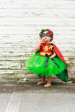 Load image into Gallery viewer, Robin costume- Robin tutu costume- Robin costume dress- Robin dress-Robin tutu
