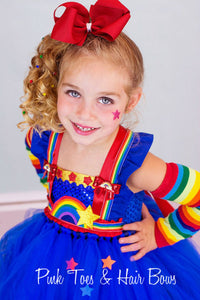 Rainbow Brite Tutu dress- Rainbow Brite  tulle dress- Rainbow Brite dress- Rainbow Brite costume