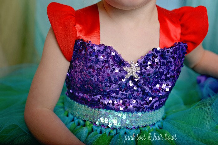The little mermaid Tutu Dress-The little mermaid dress- Ariel Costume -mermaid Tutu