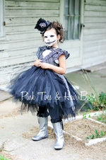 Load image into Gallery viewer, Jack Skellington Tutu Dress- Jack skellington costume- Jack skellington dress- Jack skellington tutu- Nightmare before christmas costume- Nightmare before christmas dress
