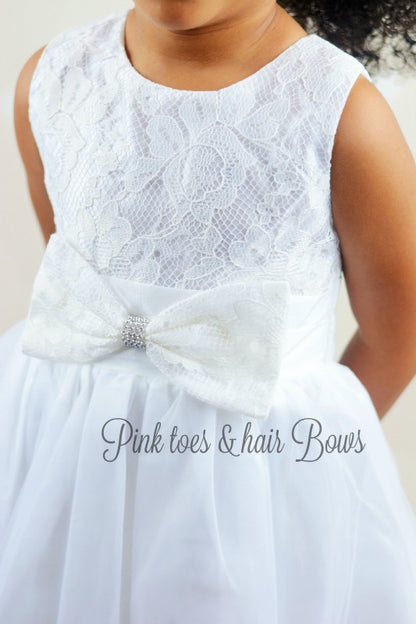 White lace Couture Dress-Ready to ship
