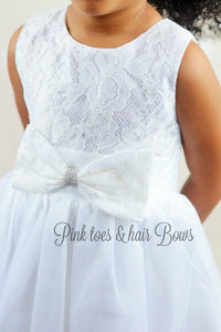 White lace Couture Dress-Ready to ship