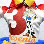 Load image into Gallery viewer, Jessie tutu set-Jessie outfit-Jessie dress-Toy story tutu set
