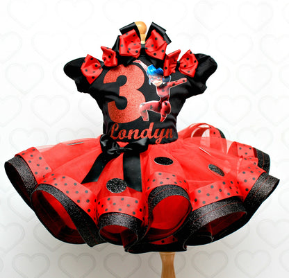 Miraculous Ladybug tutu set-Miraculous ladybug outfit-Miraculous ladyb – Pink Toes & Hair Bows