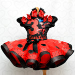Load image into Gallery viewer, Miraculous Ladybug tutu set-Miraculous ladybug outfit-Miraculous ladybug dress
