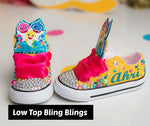 Load image into Gallery viewer, Girls Converse shoes- Girls Converse-Girls Bling Shoes-Bling Converse-Custom
