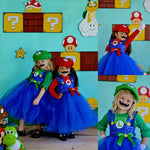 Load image into Gallery viewer, Super mario bros tutu dress- Mario Costume- mario dress- mario tutu- mario tutu dress
