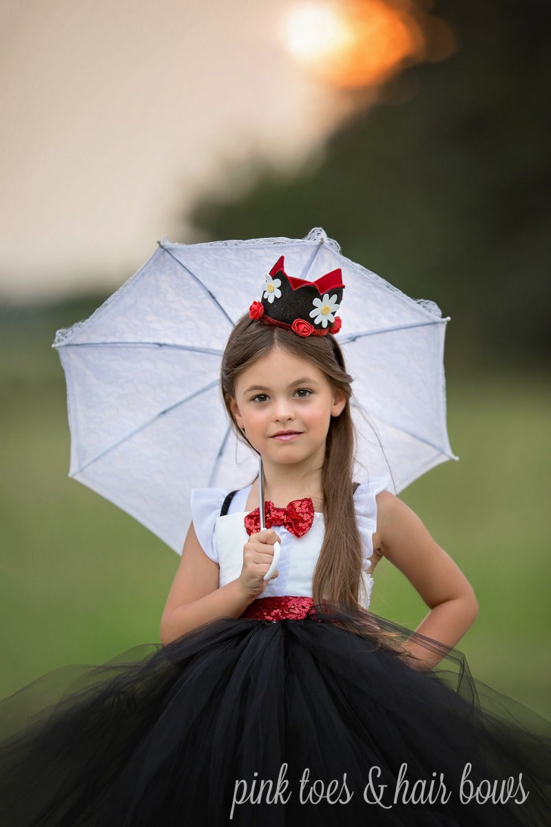 Mary Poppins Dress- Mary Poppins costume- Mary poppins tutu dress