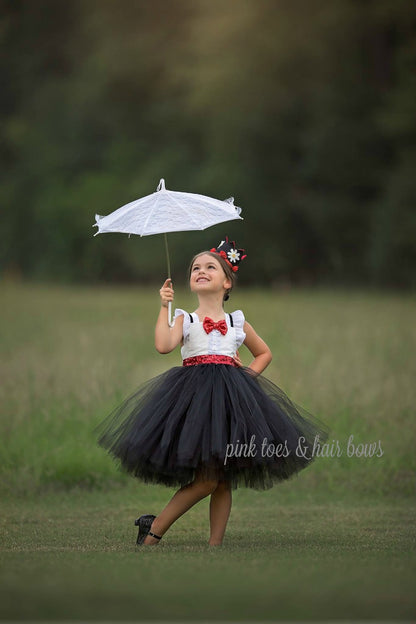 Mary Poppins Dress- Mary Poppins costume- Mary poppins tutu dress