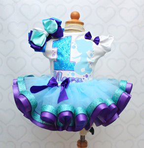 Mermaid Tutu set-Mermaid outfit-Mermaid dress- Mermaid tutu-Mermaid Birthday outfit