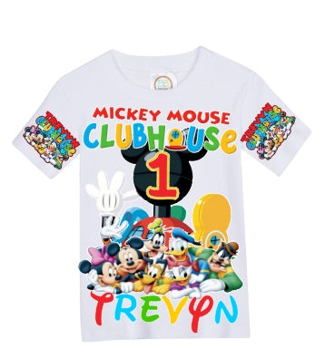 Mickey Mouse Clubhouse overalls-Mickey Mouse Clubhouse outfit- Mickey Mouse Clubhouse birthday shirt- Mickey Mouse Clubhouse birthday outfit