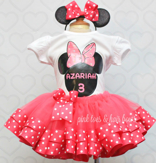 Mouse Tutu set- mouse outfit- mouse birthday outfit