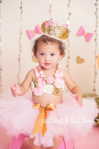 Minnie Mouse Pink & Gold Cake Smash Set