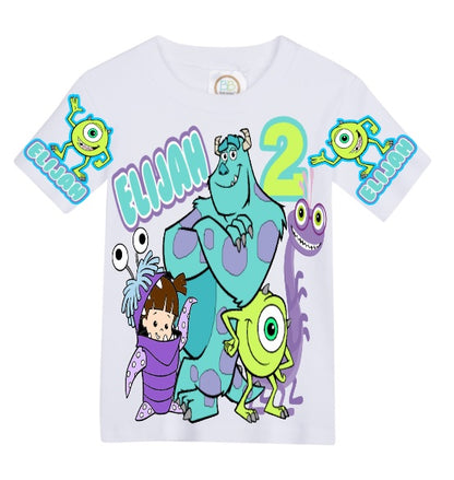 monsters inc birthday shirt Monster inc overalls- Monster inc outfit- Monster inc birthday shirt- Monster inc birthday outfit