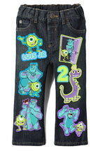 Load image into Gallery viewer, Monsters inc outfit -Monsters inc Denim Set-Boys Monsters inc denim set- Monsters inc Birthday outfit

