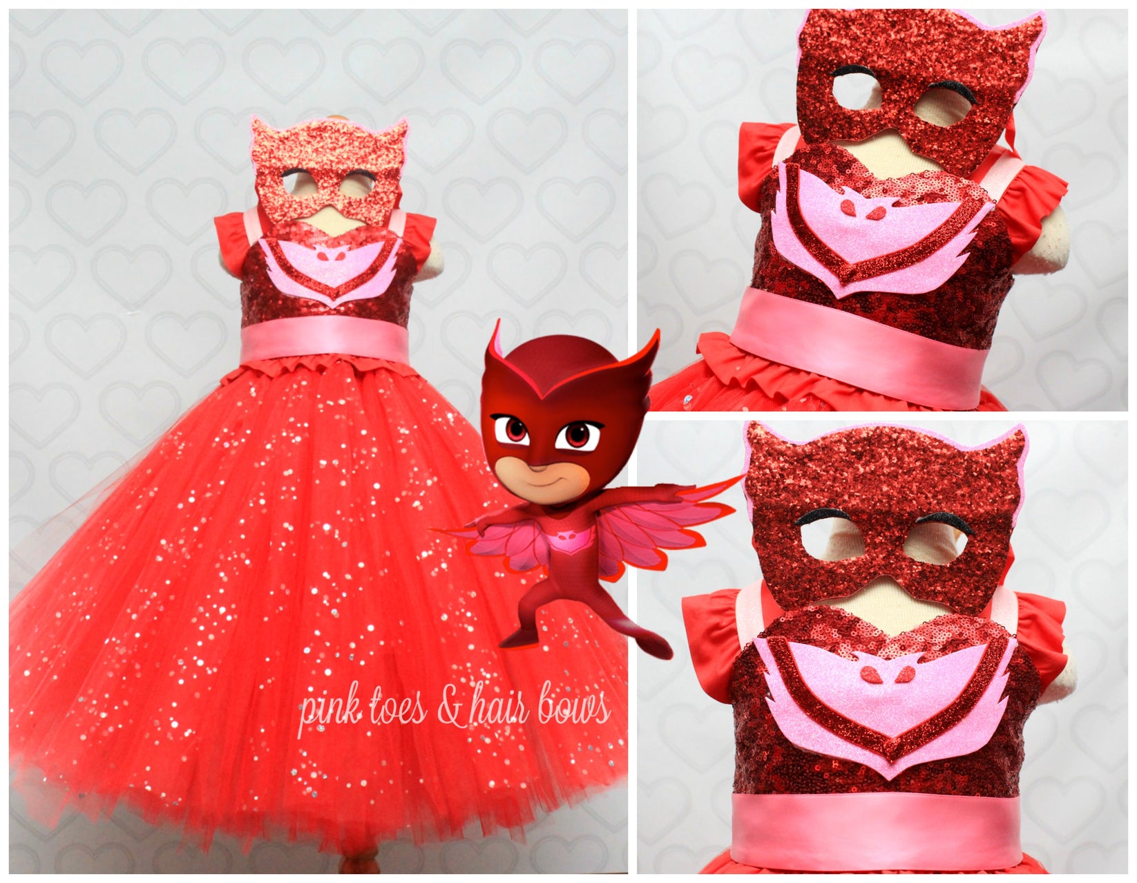 Pj mask owlette dress-pj mask outfit-pj mask dress-owlette dress - Pink ...