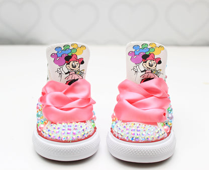 Minnie shoes- Minnie bling Converse-Girls minnie Shoes-pastel minnie shoes