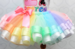 Mouse Tutu set- mouse outfit- mouse birthday outfit-Pastel mouse tutu