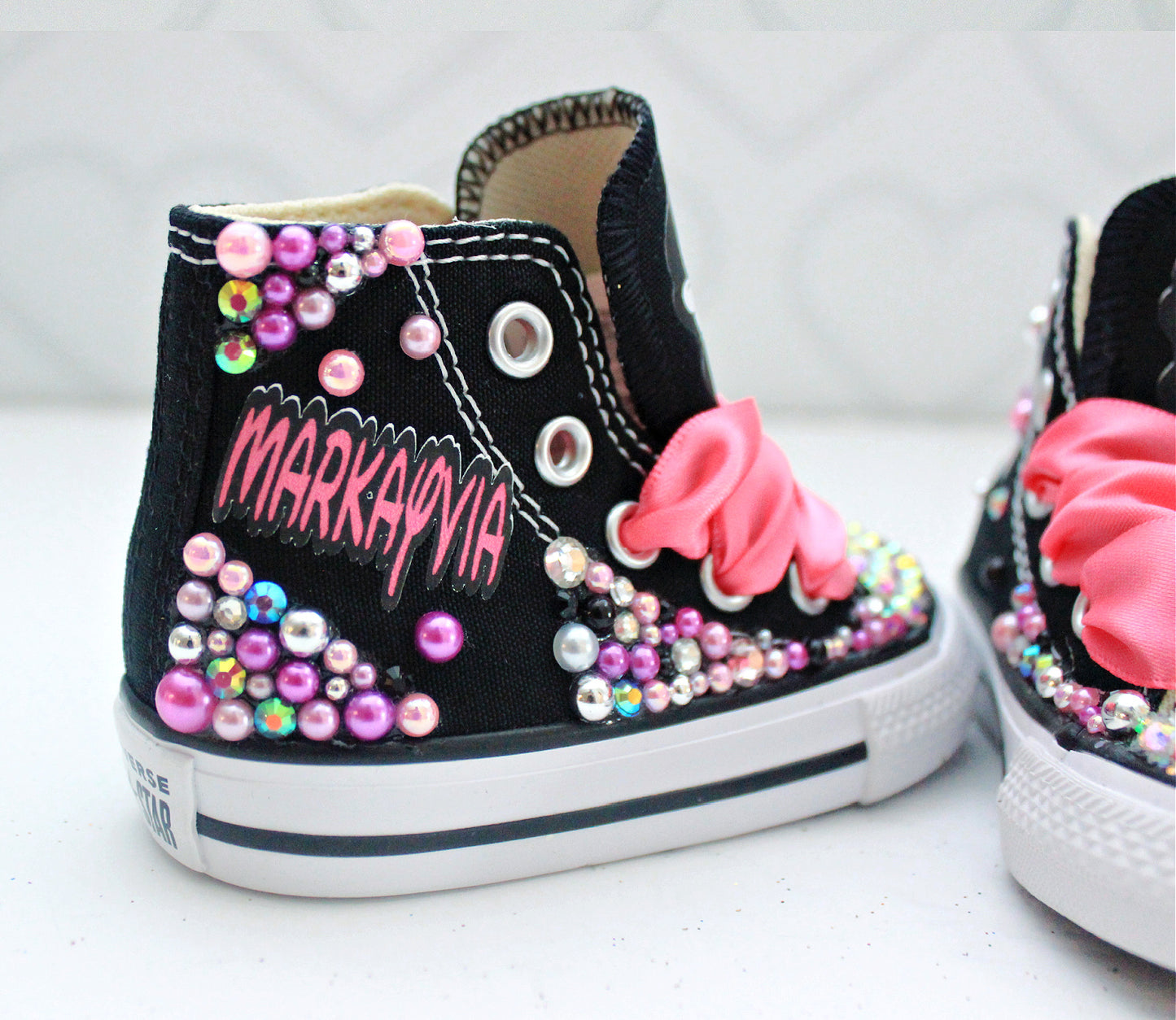 Minnie shoes- Minnie bling Converse-Girls Minnie Shoes