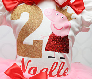 Peppa the Pig tutu set-Peppa the Pig outfit-Peppa the Pig dress