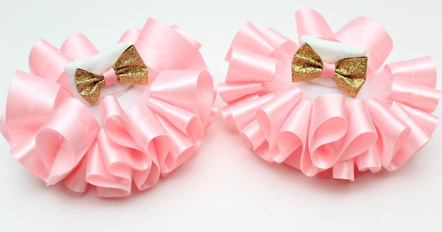 Ribbon Trim Tutu ruffle anklets-Tutu anklets-girls ribbon anklets- ADD ON TO EXISTING ORDER ONLY- NOT SOLD SEPARATE