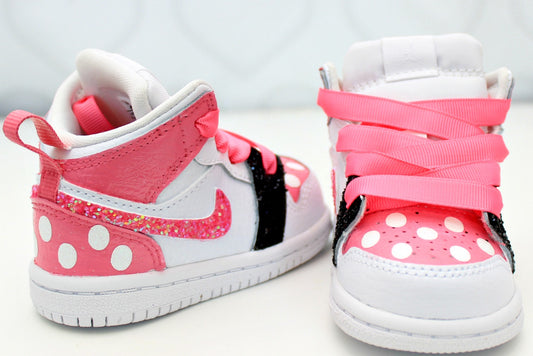 Minnie Mouse shoes- Minnie Mouse Jordans -Girls Minnie Mouse Shoes-Minnie Jordans