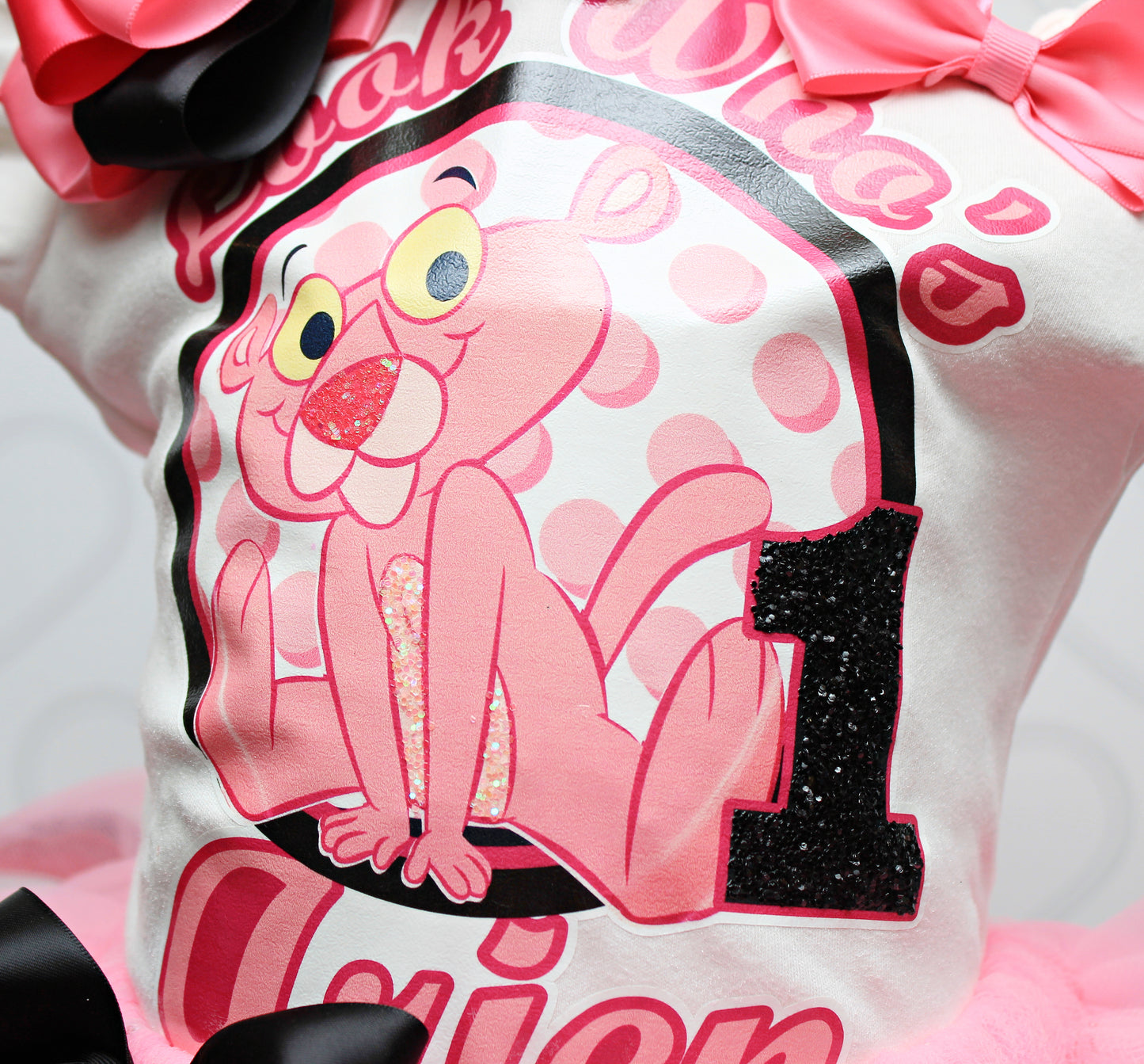Pink Panther tutu set-Pink Panther outfit-Pink Panther dress