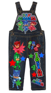 Pj Mask overalls-Pj Mask outfit-Pj Mask birthday shirt-Pj Mask birthday outfit