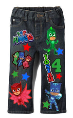 Load image into Gallery viewer, Pj mask Denim Set-Boys Pj mask denim set-Pj mask Birthday outfit-Pj mask boys outfit
