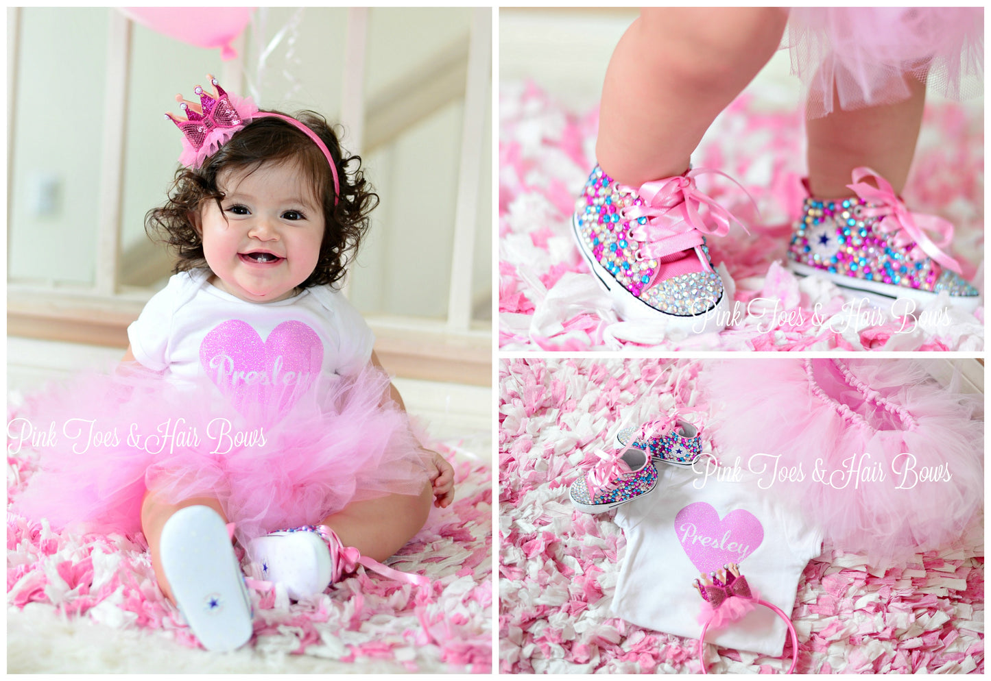 Presley in Pink Tutu Set-Birthday tutu set