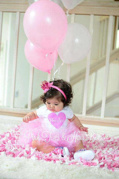 Presley in Pink Tutu Set-Birthday tutu set