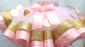 Mouse Tutu set- mouse outfit- mouse birthday outfit-pink and gold mouse outfit-Princess