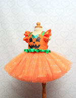 Load image into Gallery viewer, Pumpkin Dress- pumpkin Tutu Dress-pumpkin tutu- pumpkin costume-girly pumpkin dress
