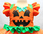 Load image into Gallery viewer, Pumpkin Dress- pumpkin Tutu Dress-pumpkin tutu- pumpkin costume-girly pumpkin dress

