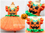 Load image into Gallery viewer, Pumpkin Dress- pumpkin Tutu Dress-pumpkin tutu- pumpkin costume-girly pumpkin dress
