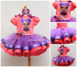 Load image into Gallery viewer, Purple Queen lol surprise doll tutu set-Purple queen lol surprise outfit-Purple queen lol dress
