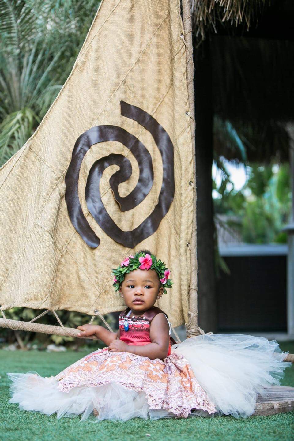 Moana Dress Moana costume Moana tutu dress Moana party Moana birthda Pink Toes Hair Bows