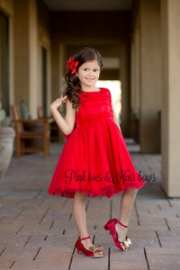 Red Wine Tulle Dress(ready to ship)