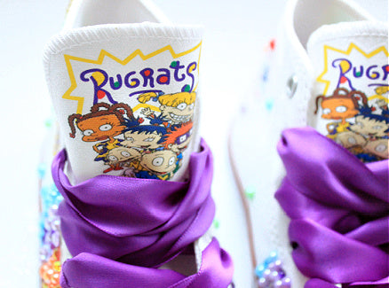 Rugrats shoes- Rugrats bling Converse-Girls Rugrats Shoes-Rugrats Converse