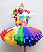Load image into Gallery viewer, Sesame tutu set- sesame outfit-sesame birthday outfit
