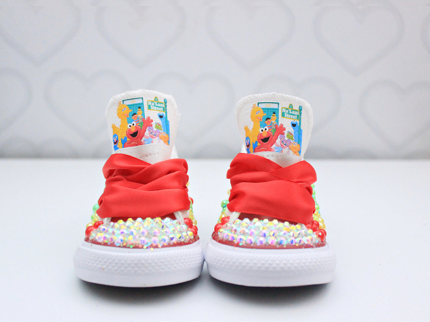 Sesame street shoes- Sesame street bling Converse-Girls Sesame street Shoes-