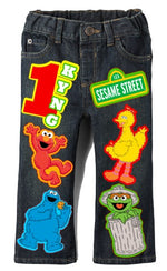 Load image into Gallery viewer, Sesame Street Denim Set-Boys Sesame Street denim set-Sesame Street Birthday outfit-Sesame street boys outfit
