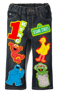 Sesame Street Denim Set-Boys Sesame Street denim set-Sesame Street Birthday outfit-Sesame street boys outfit