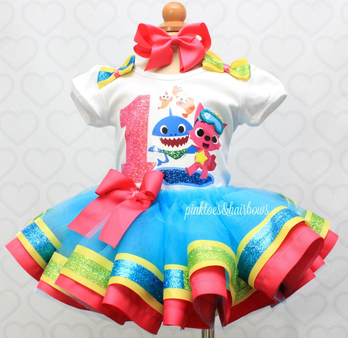 Shark tutu set- Shark Birthday Outfit