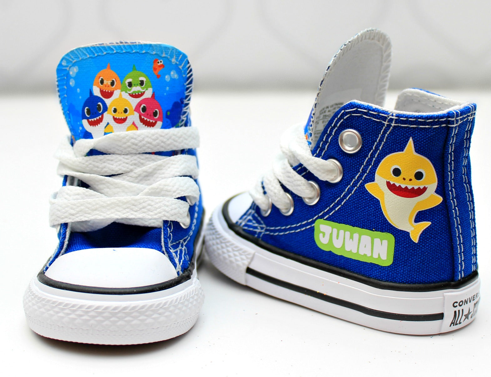 Baby Shark Shoes, Baby Shark Converse Sneakers, Little Kids Size 10C-2Y